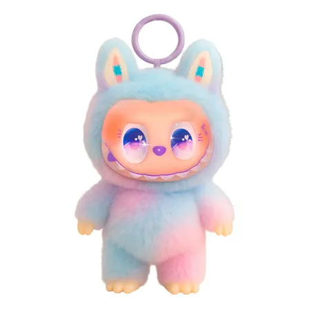 Pelúcia Labubu Pop Mart Tie-dye Rara Exclusiva Coleção Cor Arco-íris
