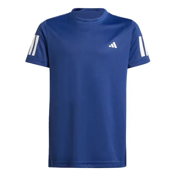 Polera Adidas Tenis Club 3 Tiras Niños Azul Jp1047