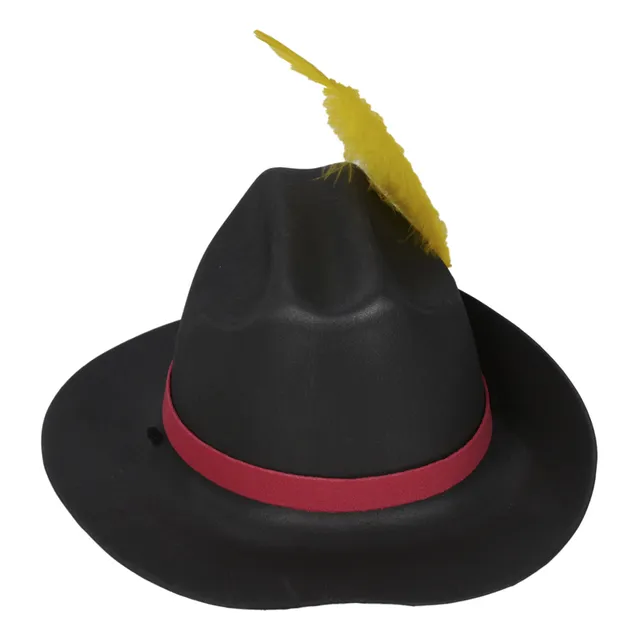 Chapéu Gato De Botas Mosqueteiro Adulto Ajustável C/pena