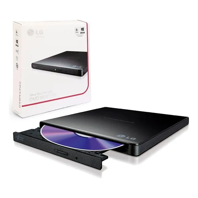 Grabador Externo Dvd/cd LG Pg65 Slim Usb - Negro Lector Cd