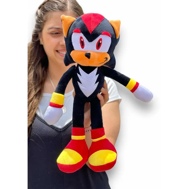 Peluche Muñeco Sonic Shadow 40cm Negro Suave + Obsequios
