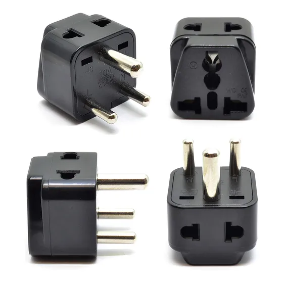 Adaptador De Enchufe De Ee. Uu. A India Tipo D 2 En 1 Certif