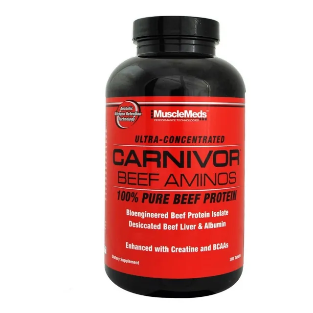 Carnivor Beef Aminos 300 Tabletas Musclemeds Aminoacidos