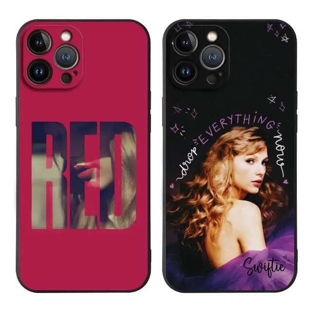 E 2pcs Vermelho Fale Agora Capa Para iPhone Taylor Swift