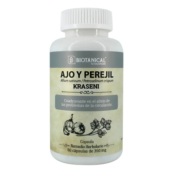 Natural Health Kraseni Ajo Y Perejil 60 Caps 350 Mg Sabor Sin Sabor