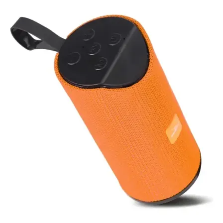 Caixa de Som Bluetooth Grasep Portátil 10W Com Rádio FM e USB Laranja