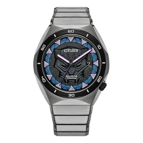 Citizen Black Panther Super Titanium Aw1668-50w ... Dcmstore Color de la correa Plateado Color del bisel Negro Color del fondo Negro