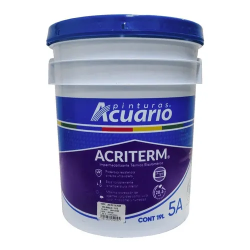 Acuario Acriterm Impermeabilizante Térmico Elastomérico 19lt Color Blanco