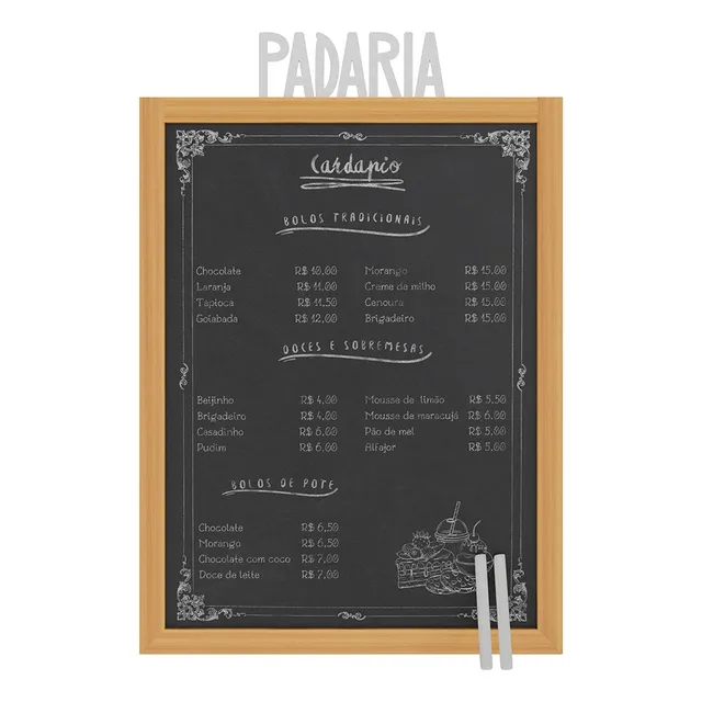 Lousa Expositora Ideal Cafeteria Alavanque As Vendas