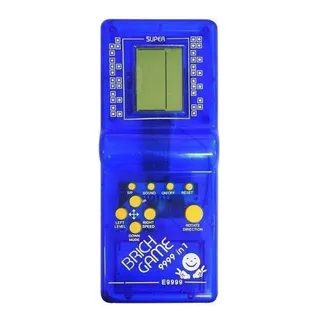 Console Brick Game 9999 In 1 Standard Cor Azul-transparente 1980 Console Brick Game 9999 In 1 Standard Cor Azul-transparente 1980