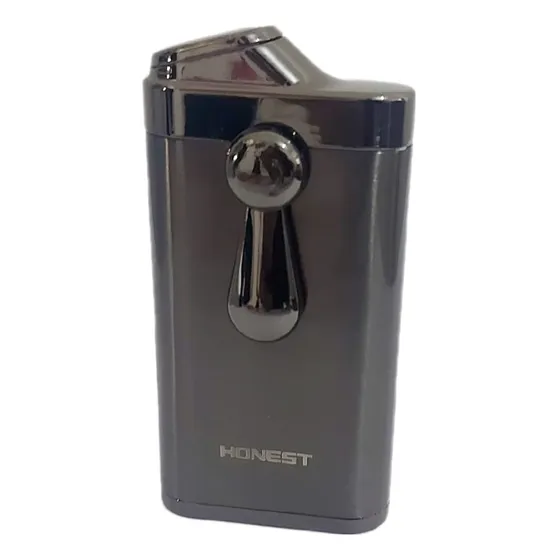 Isqueiro Maçarico Honest Duas Chamas Elegante C/ Furador 802