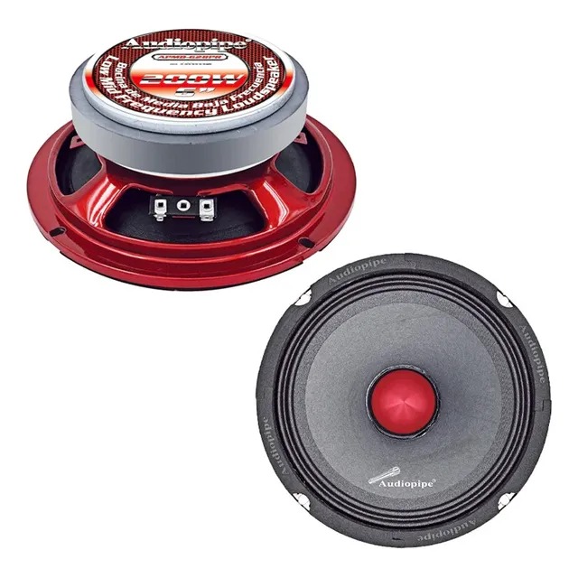 Medio  6.5  200w 4 Ohm Plano Audiopipe