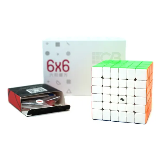 Cubo Mágico 6x6x6 Profissional Yj Mgc Magnético Stickerless