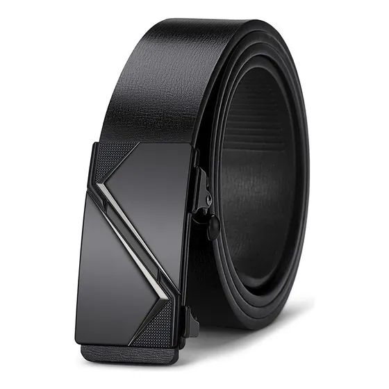 Cinturón Hombre Cuero De Vacuno Con Hebilla Automática 125cm