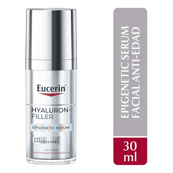 Eucerin Hyaluron Filler Epigenetic Serum Anti-edad (30 ml) Sérum ligero de rápida absorción con Epicelline y Ácido Hialurónico- Adecuado para todo tipo de piel