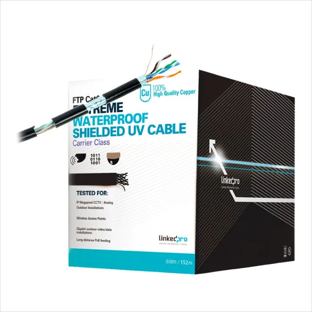 Bobina De Cable 305 Metros Cat6 100%cu Calibre 23 Intemperie