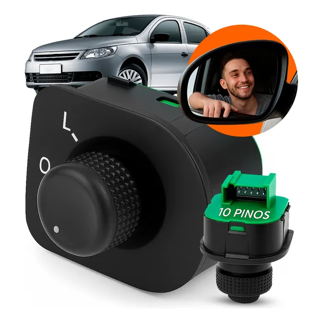 Botão Retrovisor Elétrico Gol Voyage Saveiro Passat Fox