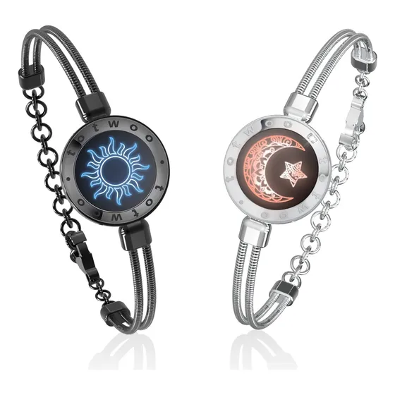 Totwoo Pulseras Pareja Sol Luna Toque Distancia Cadena Serp