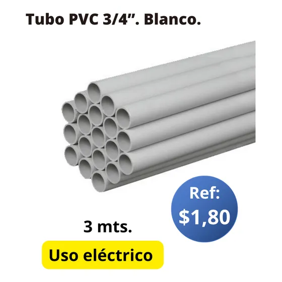 Tubería P Electricidad Pvc 3/4 Conduit