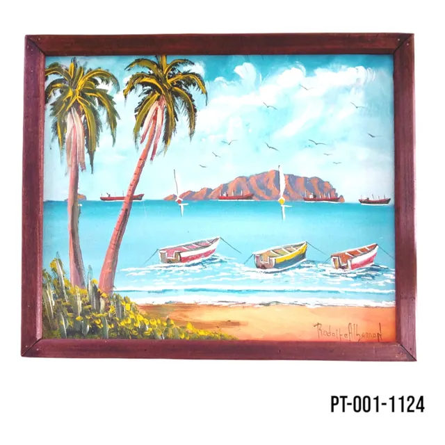 Cuadro Pintura 60x50 Cm De Rodolfo Albarrán, Bahía