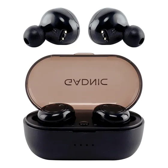 Auriculares Inalámbricos Gadnic Con Estuche Reducción Ruido Negro