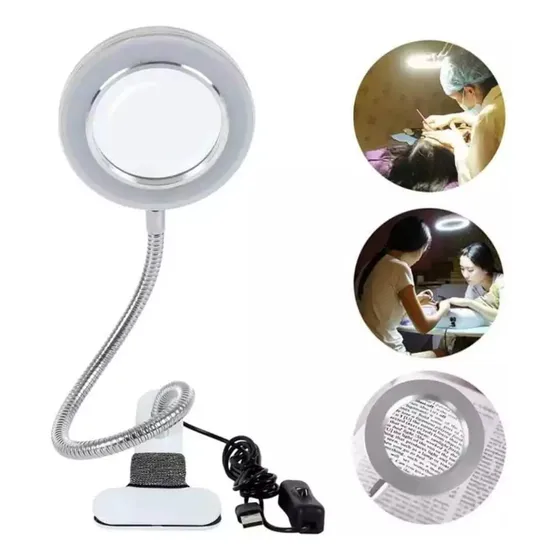 Lámpara Led Con Lupa Flexible