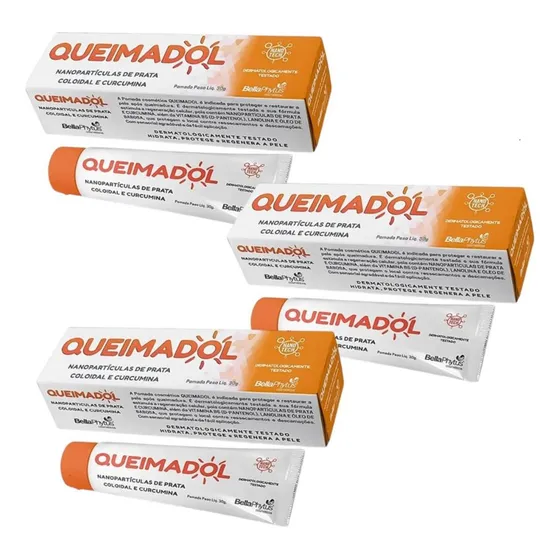 Kit Pomada Cosmética Queimadol Com 3 Unidades De 30g Cada