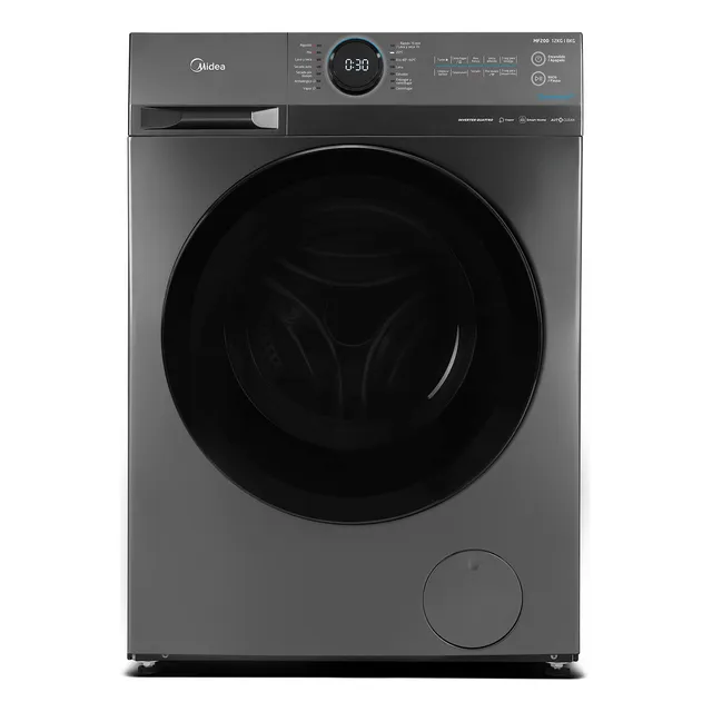 Lavasecarropas Midea Inverter Smart 12 Kg Mf200d120b/t-a1 Color Gris oscuro