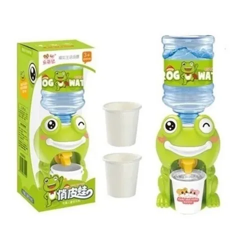 Mini Dispensador De Agua Para Niños Y Niñas Rana Color Verde lima