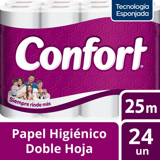 Papel Higiénico Confort 24 Un 25 Mt