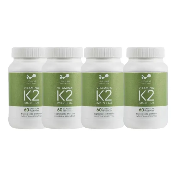 X4 Vitamina K2 (mk7) + Vitamina D3 Leguilab X4 X 60 Capsulas