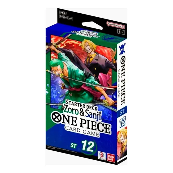 Juego de cartas Starter Deck One Piece Zoro & Sanji Bandai St-12 Idioma inglés One Piece Zoro Sanji