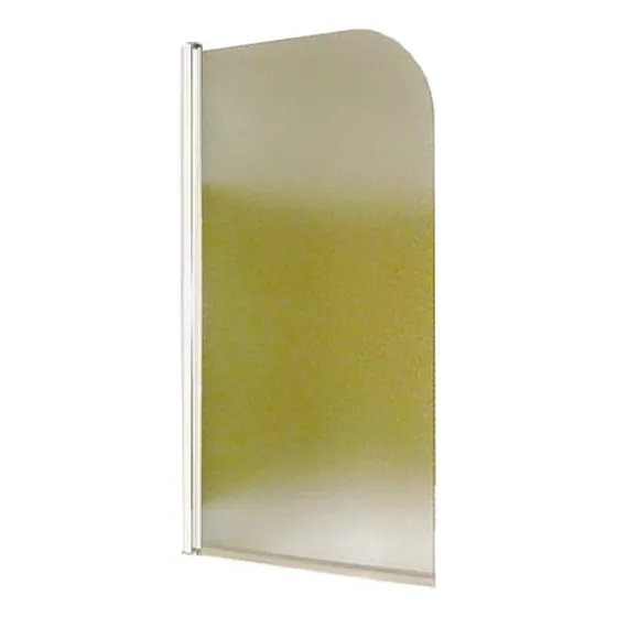 Mampara Maui Gorena Sobre Bañera 80cm 1 Hoja Armazón Blanco Panel Esfumado