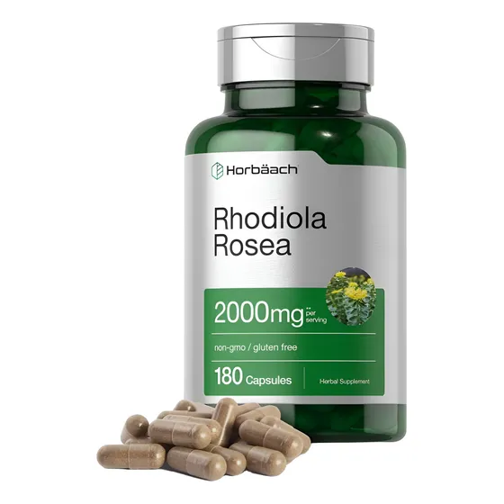 Suplemento Rhodiola Rosea 2000mg Horbaach 180 Capsulas