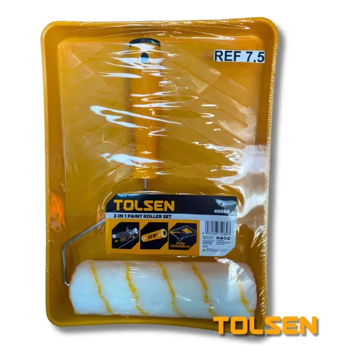 Kit Rodillo + Bandeja + Camisa 9  Amarillo Tl-40088 Tolsen