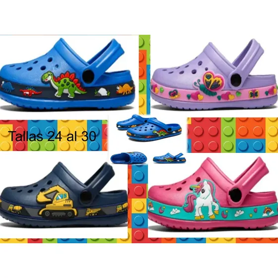 Sandalias/zuecos Para Niños/as Mod. Bordes Con Figuras