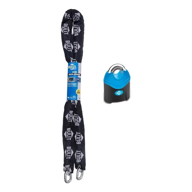 Cadena Bulit Máxima Seguridad 150cm + Candado 72mm 5 Llaves
