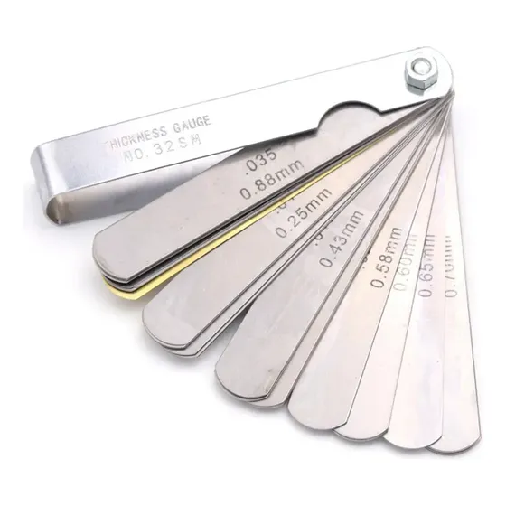 Galgas Calibrador Lainas Bujías Lochas 32 Hojas 0.04-0.88mm