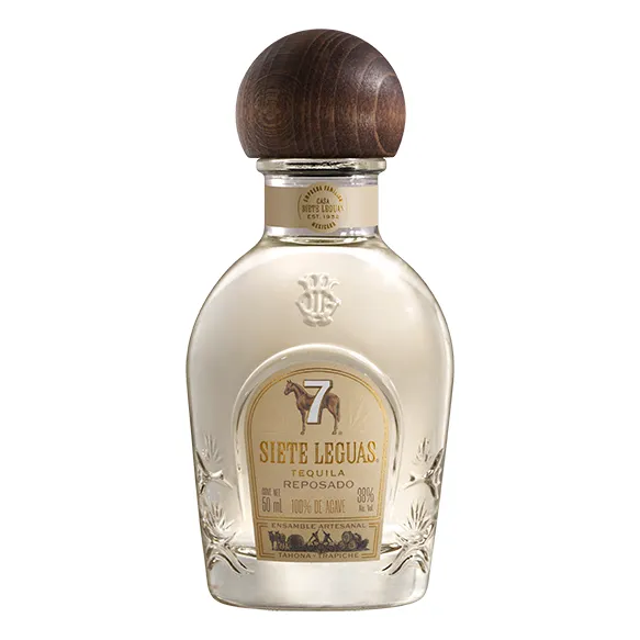 Mini Tequila 7 Leguas Reposado .50