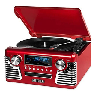 Toca-discos Bluetooth Victrola 50's Retro Red Toca-discos Bluetooth Victrola 50's Retro Red