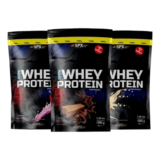 3 Proteina Whey Protein 100% (1080 Gr C/u) Spx