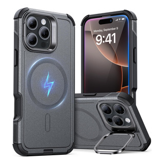 Funda De Teléfono Esr Para iPhone 16 Pro Max Con Soporte Gri Funda De Teléfono Esr Para iPhone 16 Pro Max Con Soporte Gri