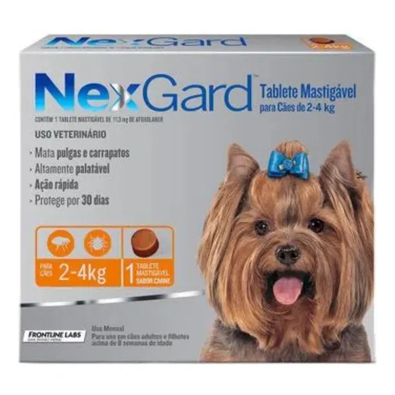 Nexgard Antipulgas E Carrapatos 2 A 4kg Com 1 Comp. Nex Gard