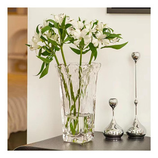 Florero De Cristal Transparente Funsoba De Boca Ancha Para C Florero De Cristal Transparente Funsoba De Boca Ancha Para C
