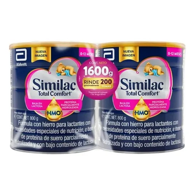 Similac Comfort Baja En Lactosa 2 Piezas Total 1600 G Sin Sabor