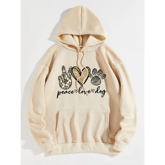 Moletom Com Capuz Com Estampa De Desenho Animado Feminino De
