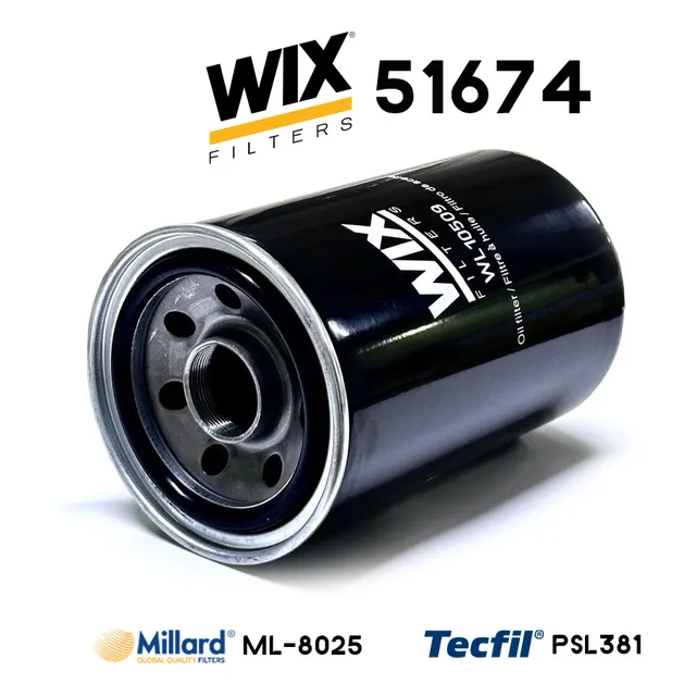 Filtro De Aceite Wix Wl10509 (51674) Fh215 - Fk415 - Fk615