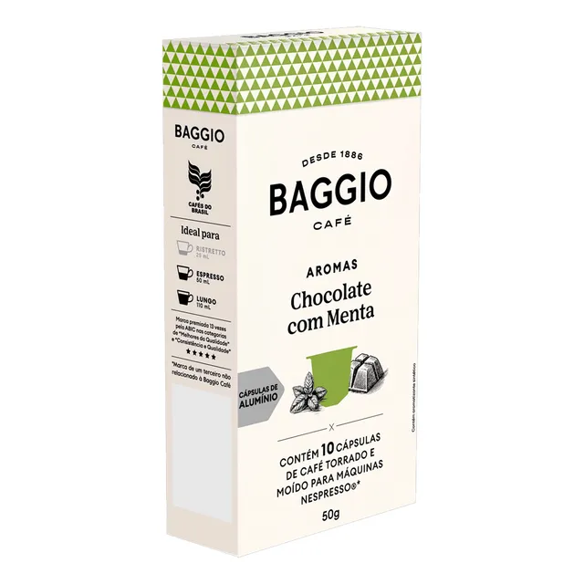 Café Baggio Cápsula Torrado E Moído Chocolate Com Menta 50g
