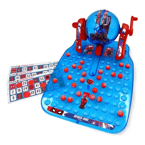 Bingo Spiderman Juego De Mesa Familiar Loteria 48 Carton 90n
