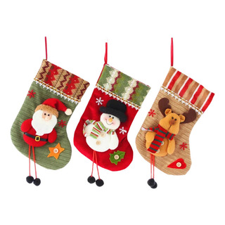 Ol Cks Decoración Navideña De 3 Piezas: Medias Navideñas De Ol Cks Decoración Navideña De 3 Piezas: Medias Navideñas De